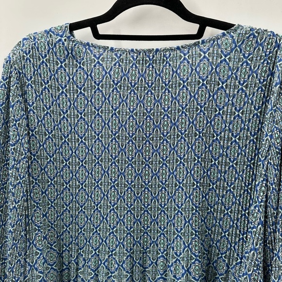 J. Jill Blue Patterned Blouse - Picture 12 of 15